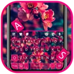 red flowers theme android application logo